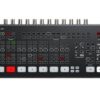 A compact black video switcher with multiple input and control buttons, labeled "ATEM SDI Extreme ISO" and "Blackmagic" on the top right corner, featuring various colored buttons and a row of BNC connectors on the top edge.